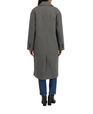 Women's Long Oversized Double Breasted Faux Wool Coat