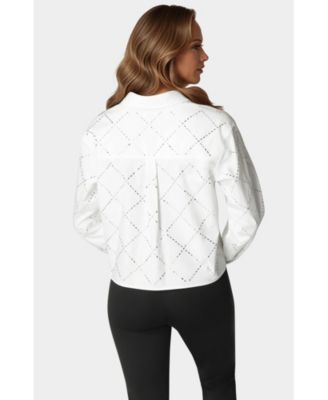 Rhinestone Long Sleeve Blouse