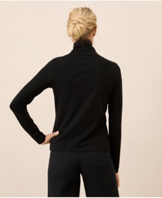 Luxe Stretch Jersey Slim Turtleneck