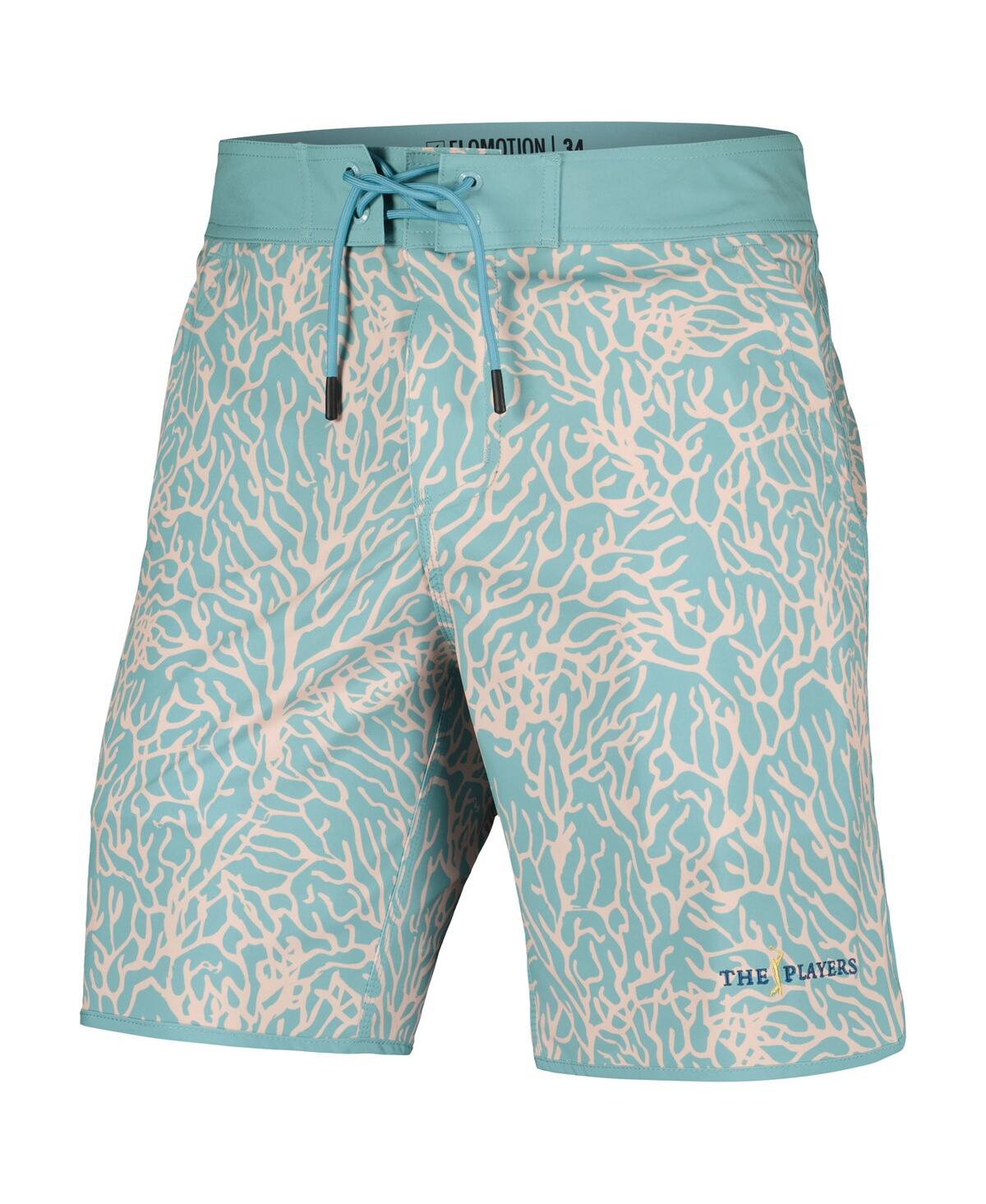 Flomotion Men's Blue The Players Coral Reef Board Shorts In Blue