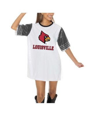 Women's White Louisville Cardinals Full Sequin Jersey Dress