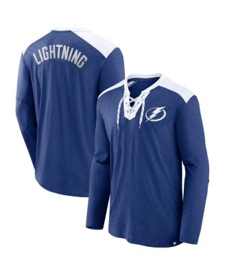 Fanatics - Men's Blue Tampa Bay Lightning Iconic Exclusive Long Sleeve T-Shirt