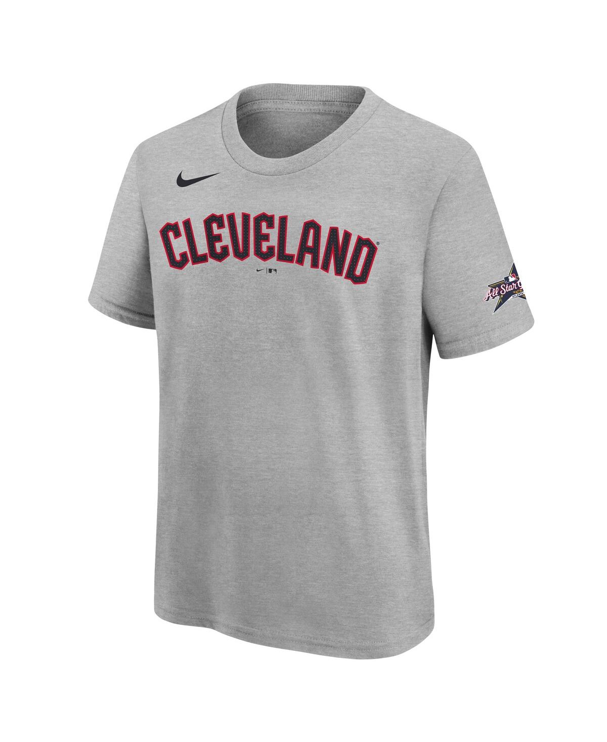 Nike Youth  José Ramírez Heather Gray Cleveland Guardians 2025 Mlb All-star Edition Name & Number T-s In Gray