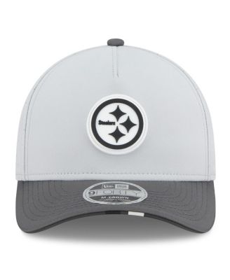 Men's Gray/Graphite Pittsburgh Steelers 2025 NFL Training Camp A-Frame 9FORTY Adjustable Hat