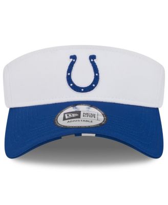 Men's White/Royal Indianapolis Colts 2025 NFL Training Camp Adjustable Visor Hat
