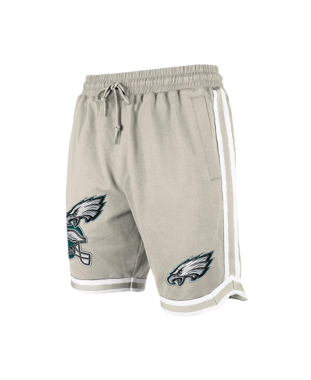 New Era Men's Light Beige Philadelphia Eagles Stone Multi Patch Shorts In Gray