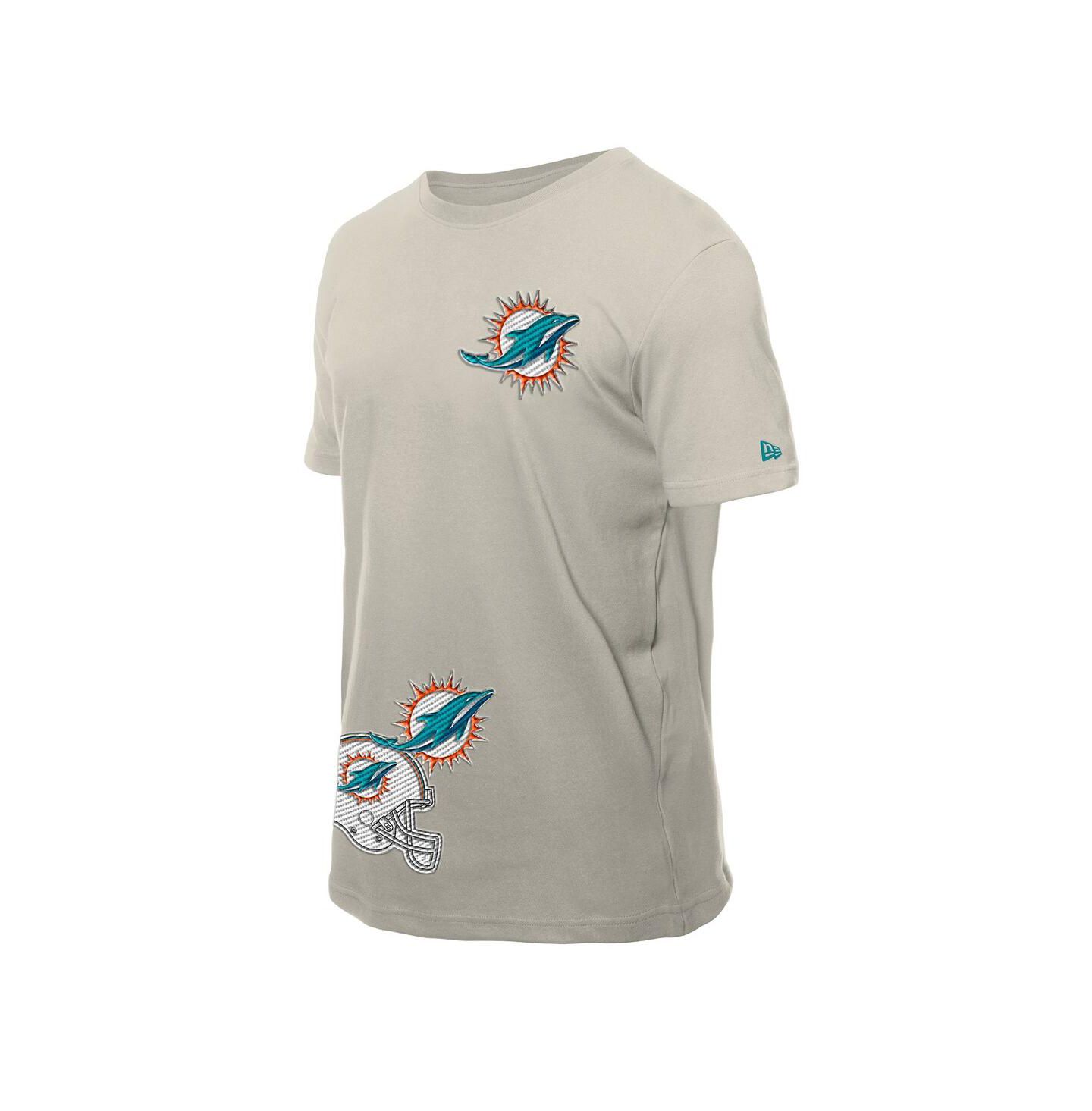 Мужская футболка New Era Light Beige Miami Dolphins Multi Patch — фото 5
