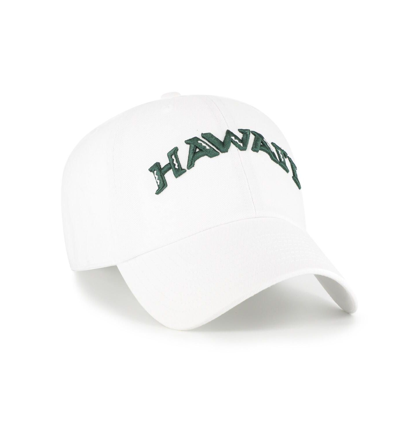 Мужская кепка '47 Brand White Hawaii Rainbow Warriors Clean Up Adjustable Hat — фото 3