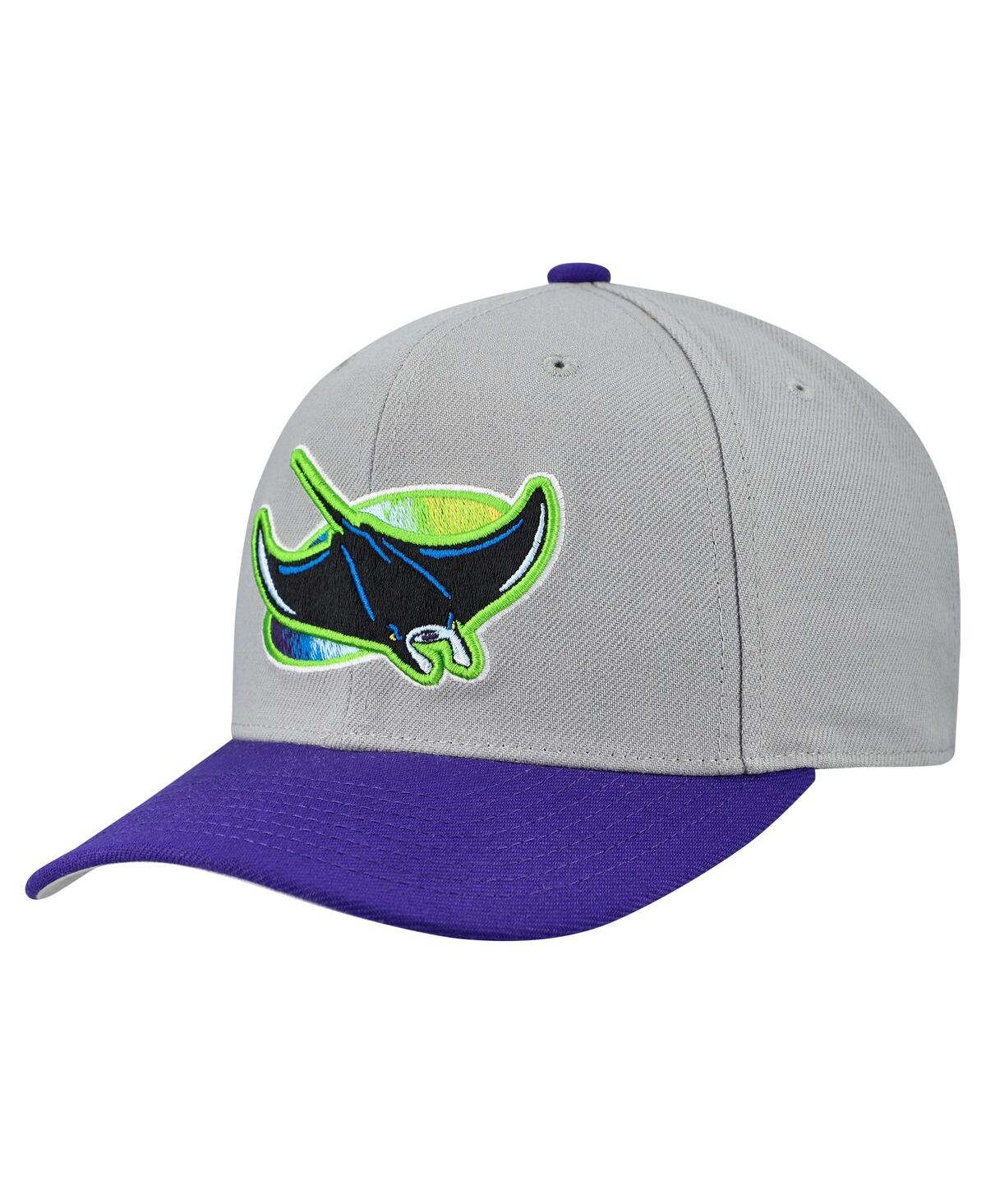 Mitchell & Ness Men's And Women'sâ Gray Tampa Bay Rays Basic Coop Pro Adjustable Hat In Gray