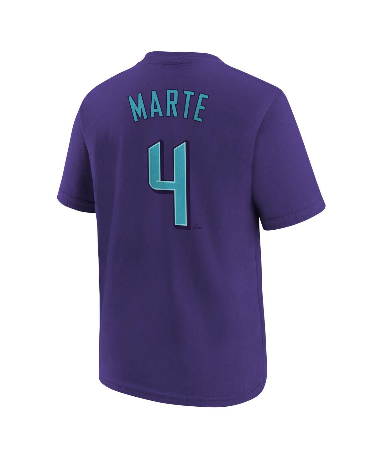 Nike Big Boys And Girls Ketel Marte Purple Arizona Diamondbacks Fuse City Connect Name Number T-shirt In Brown