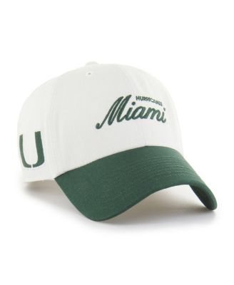 '47 Brand - Men's White Miami Hurricanes Contemporary Basics Foundation clean up Adjustable Hat