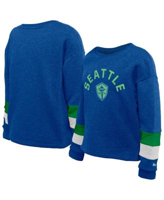 5th & Ocean - Big Boys and Girls Blue Seattle Sounders FC High-Low Crewneck Sweatshirt