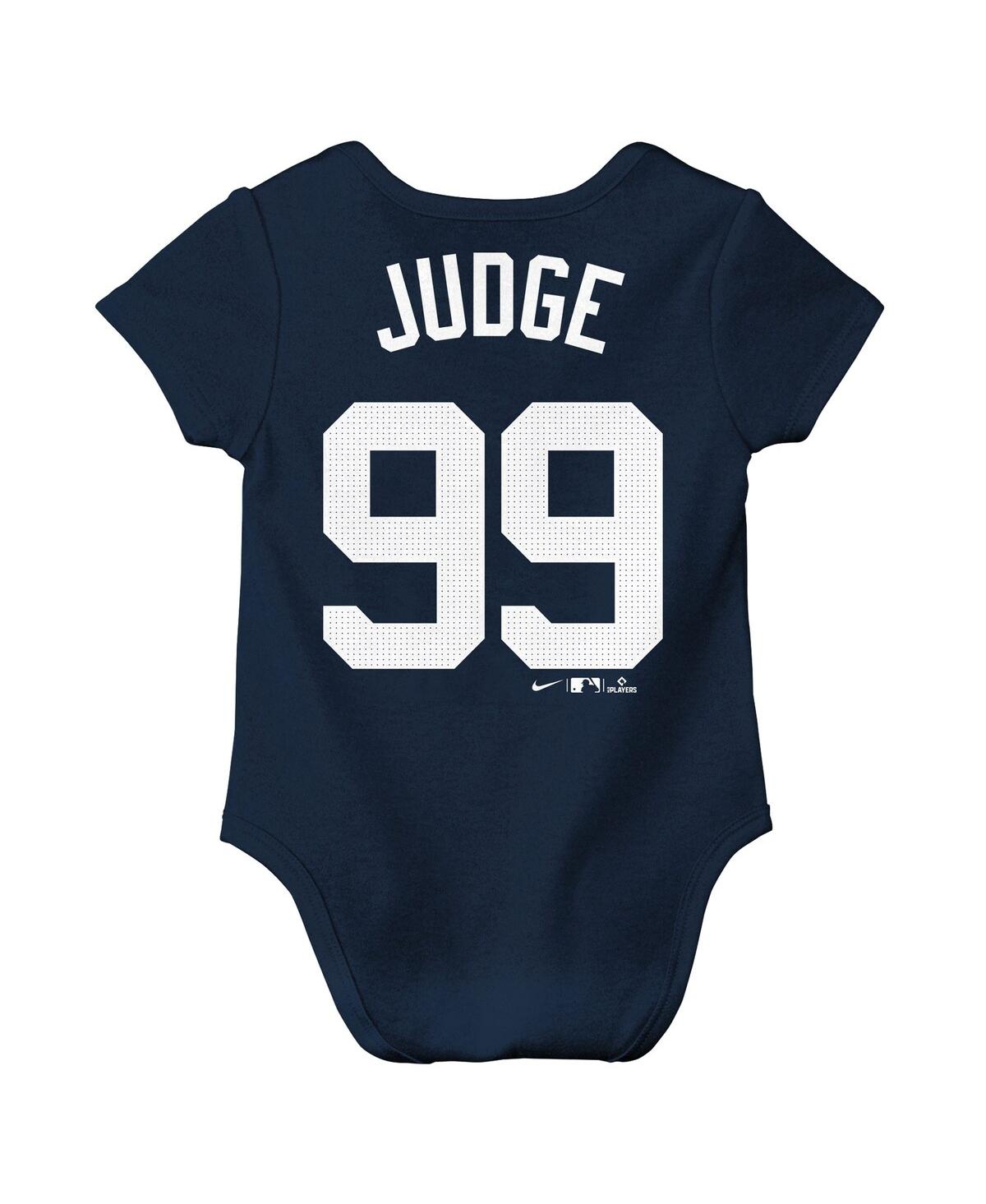 Nike Newborn & Infant  Aaron Judge Navy New York Yankees Name & Number Fuse Bodysuit In Blue