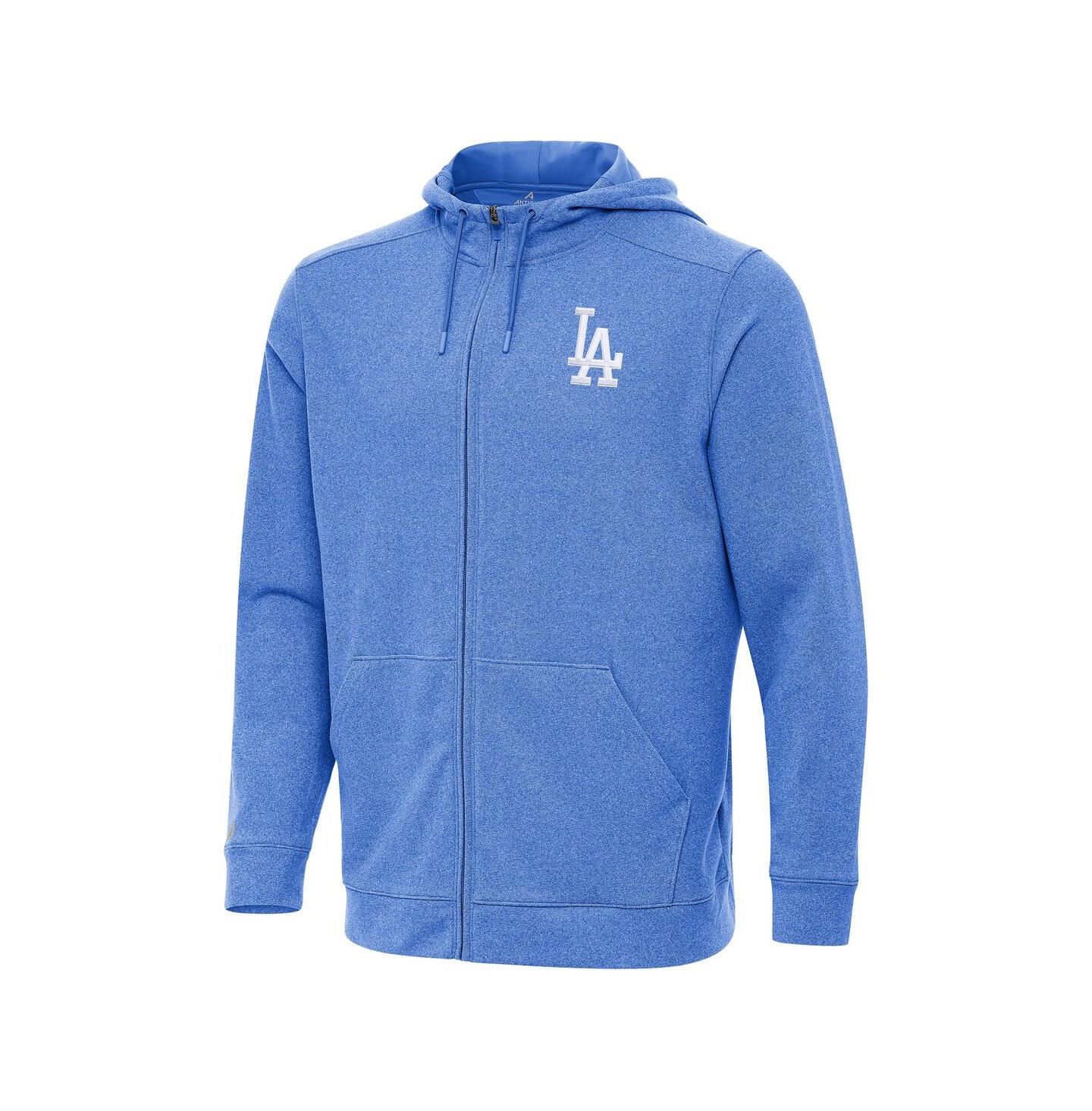 Мужская куртка Antigua Heather Royal Los Angeles Dodgers Effortless Full-Zip Hooded — фото 1