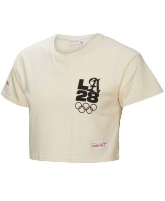 Women's Cream LA28 Premium Cropped T-Shirt