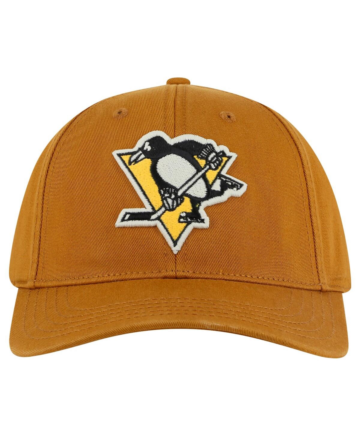 American Needle Men's Tan Pittsburgh Penguins Hepcat Washed Twill Adjustable Hat In Brown