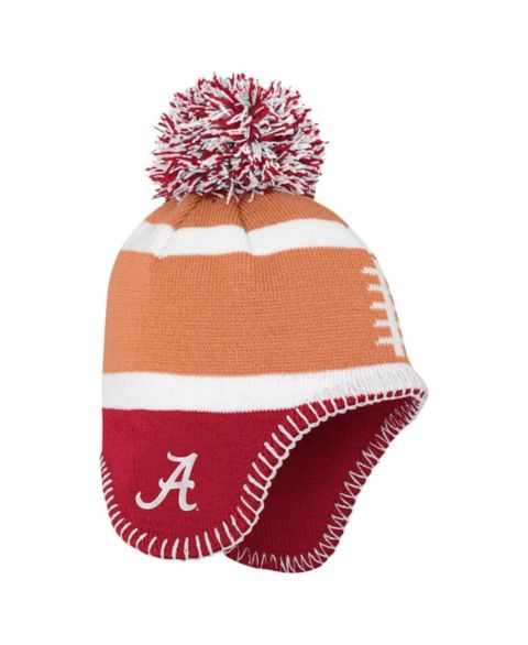 Шапка Fanatics Brown Alabama Crimson Tide Football Head with Pom Knit Hat для малышей