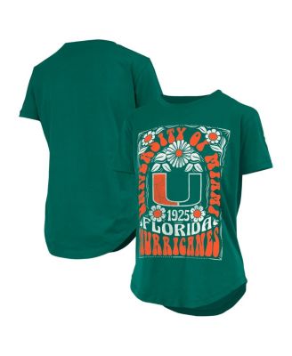 Women's Green Miami Hurricanes Irvine Floral Team Color&nbsp;T-Shirt