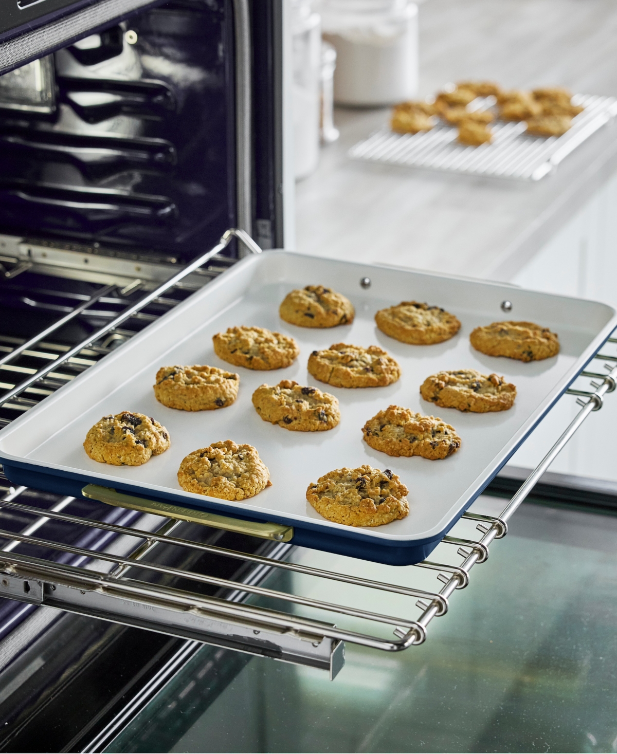Greenpan Reserve Healthy Ceramic Nonstick Bakeware Quarter Sheet Pan In Blue