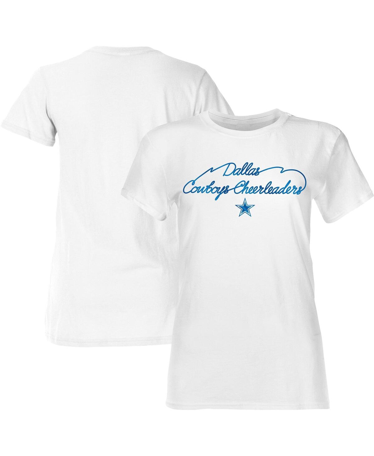 Dallas Cowboys Women's White Thunderstruck Foil T-shirt In White