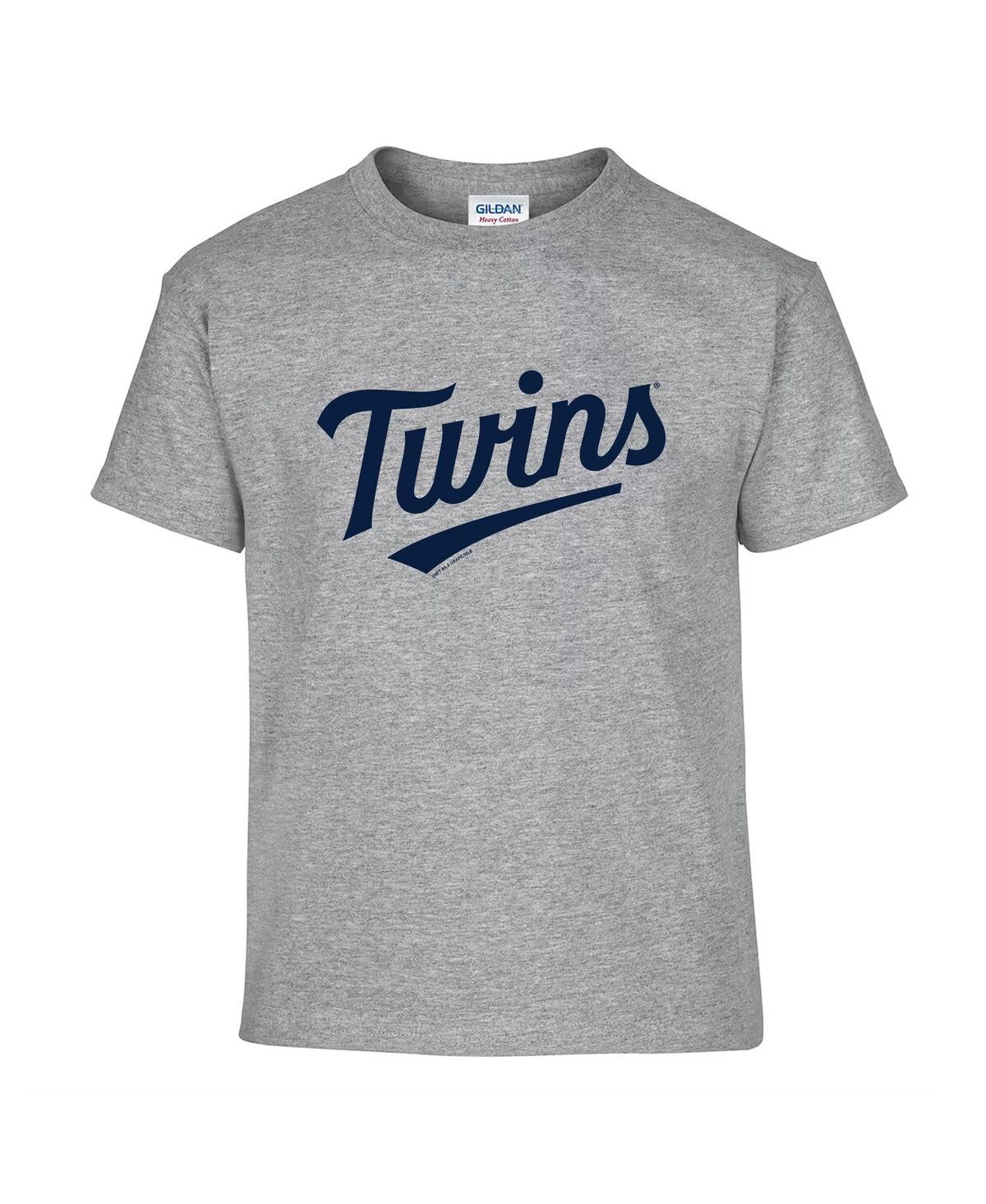 Soft As A Grape Youth   Navy/gray Minnesota Twins Two-pack T-shirt Set In Blue