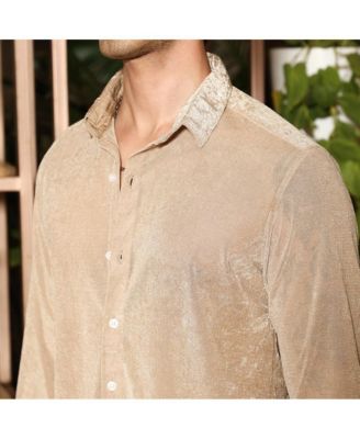 Men's Solid Velvet Shirt