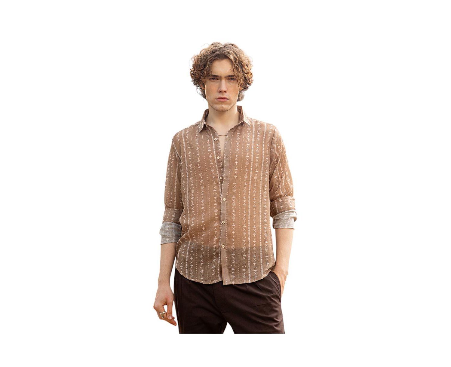Men's Ethnic Imprint Shirt
