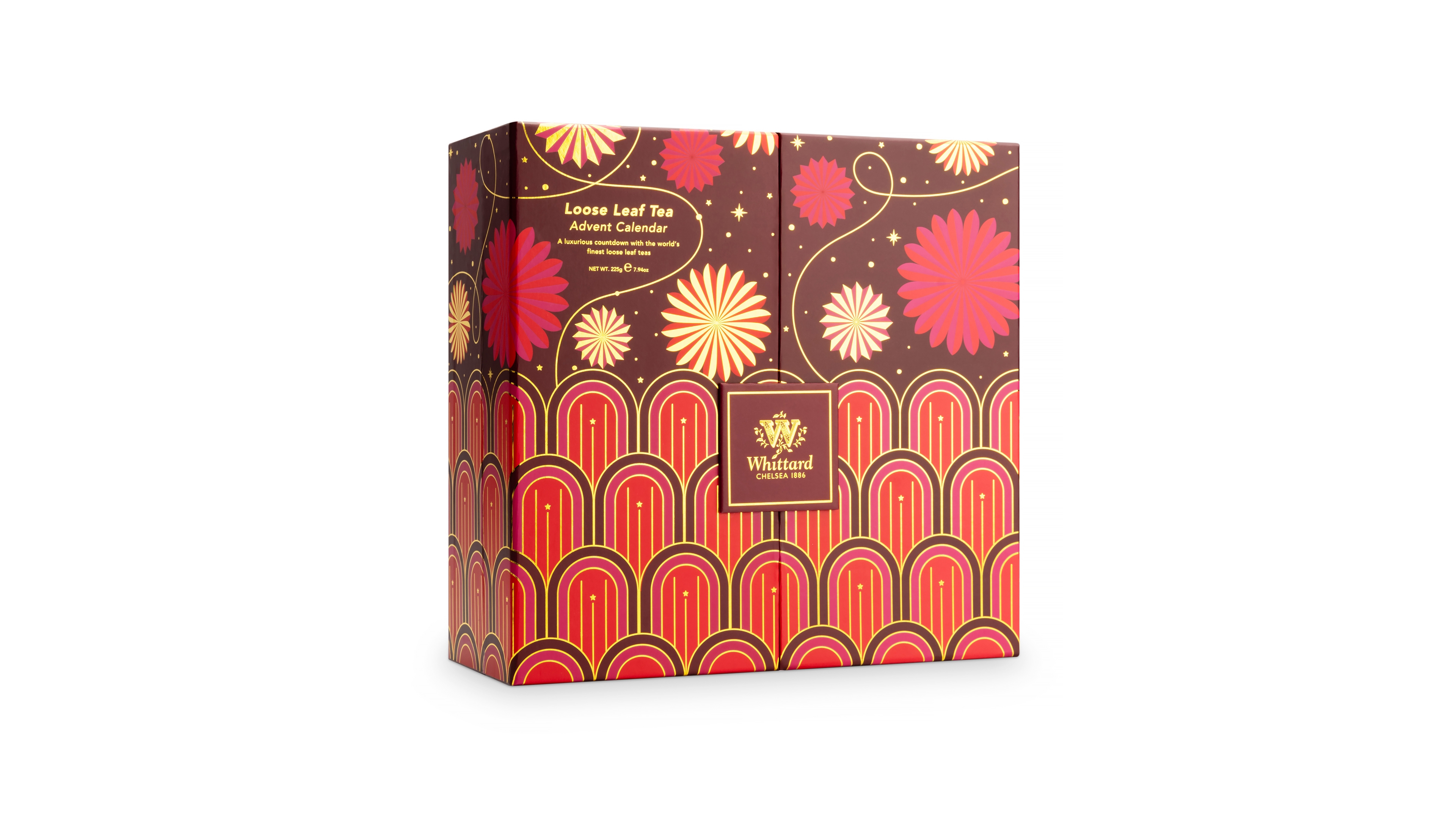 Whittard of Chelsea Loose Leaf Tea Advent Calendar including Tea Party Infuser, 113 Servings