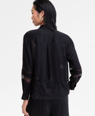 Women's Lace-Detail Shirt, Macy's Exclusive