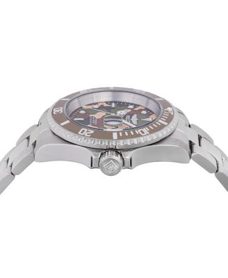 Men's 48567 Pro Diver Quartz 3 Hand Camouflage, Beige, Green Dial Watch