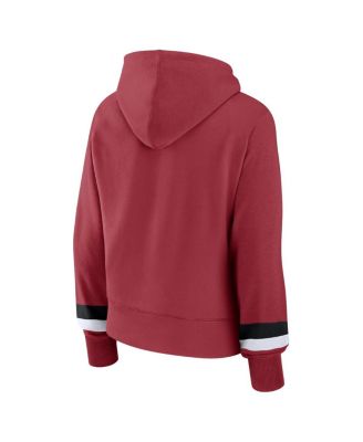 Women's Cardinal Arizona Cardinals Over Under Pullover Hoodie