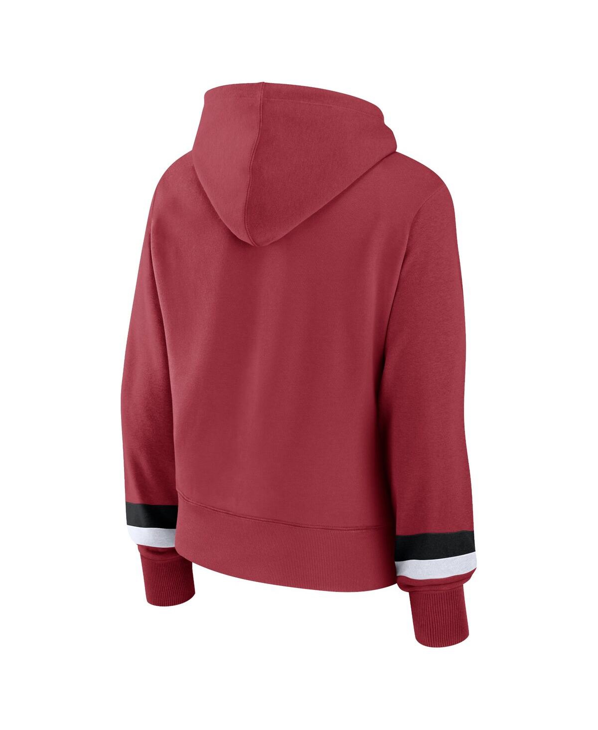 Fanatics Women's Cardinal Arizona Cardinals Over Under Pullover Hoodie In Red