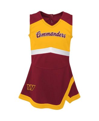 Baby Boys and Girls Burgundy Washington Commanders Cheer Captain Jumper Dress
