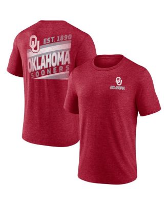 Fanatics - Heather Crimson Oklahoma Sooners Ideal Faded Tri-Blend T-Shirt