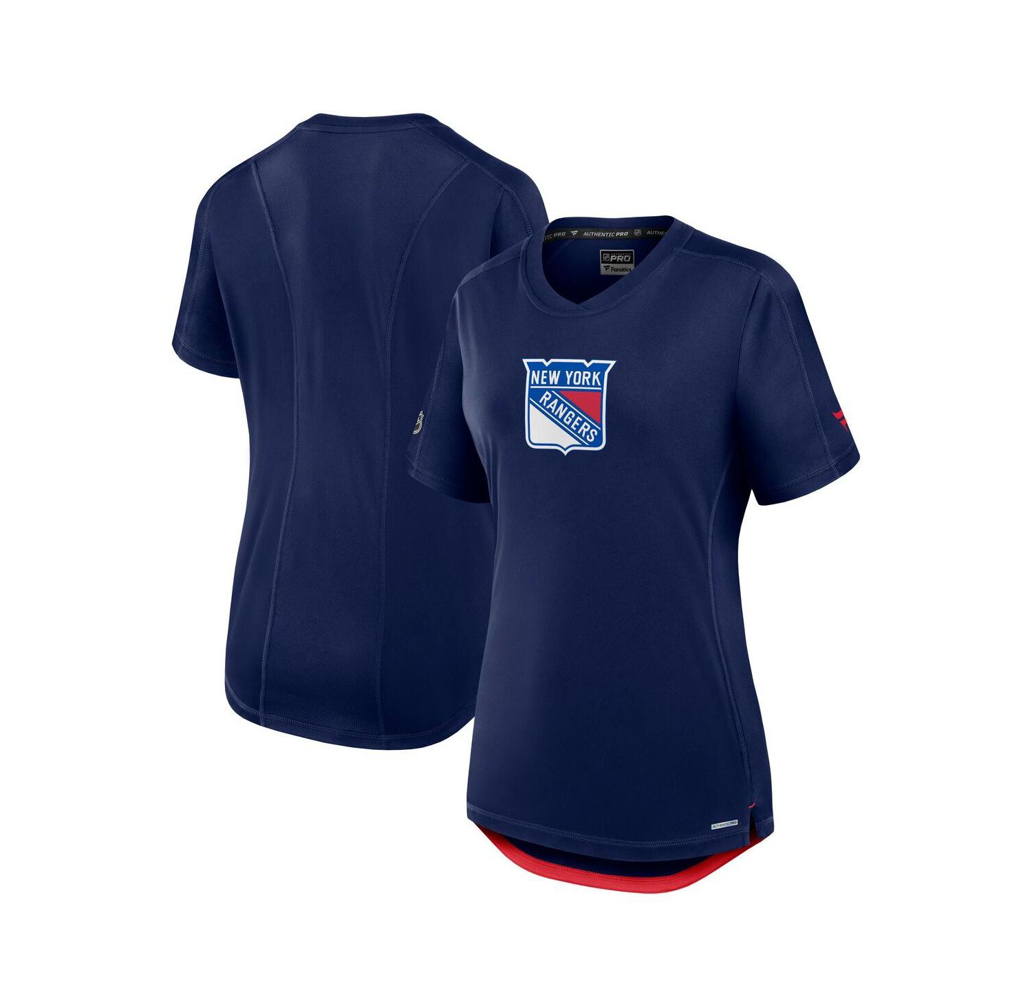 Women's Navy New York Rangers Authentic Pro Rink Tech T-Shirt