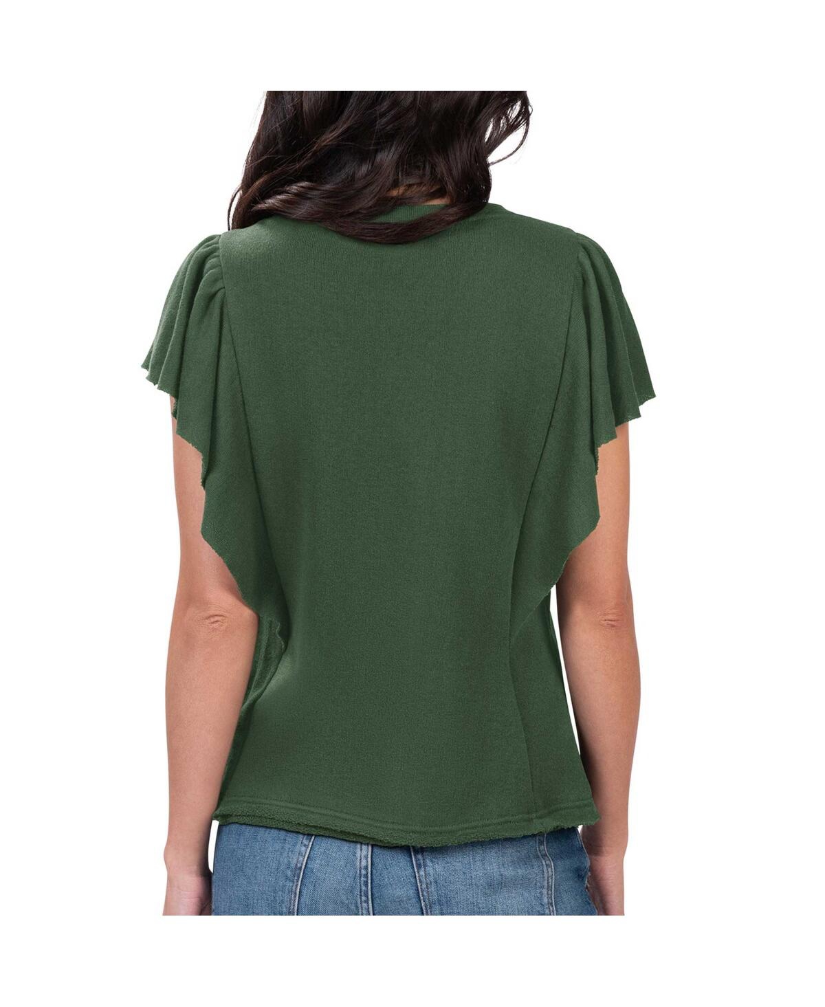 G-iii 4her By Carl Banks Women's Green Oakland Athletics Crowd Wave T-shirt In Green