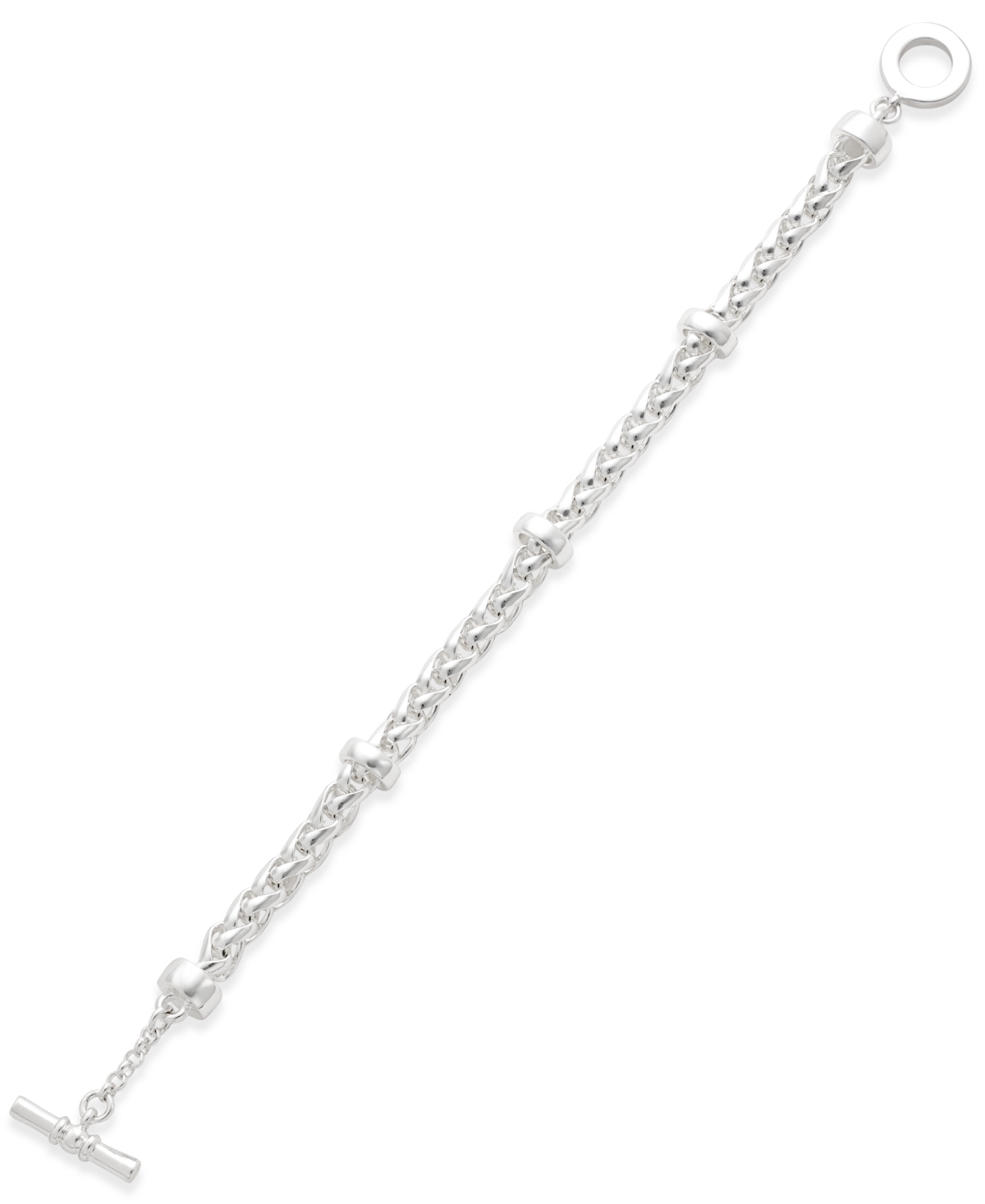 Lauren Ralph Lauren Gold-tone Heavy Chain Toggle Bracelet In Silver