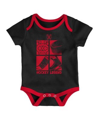 Baby Boys and Girls 3-Piece Chicago Blackhawks Legend Bodysuit Set