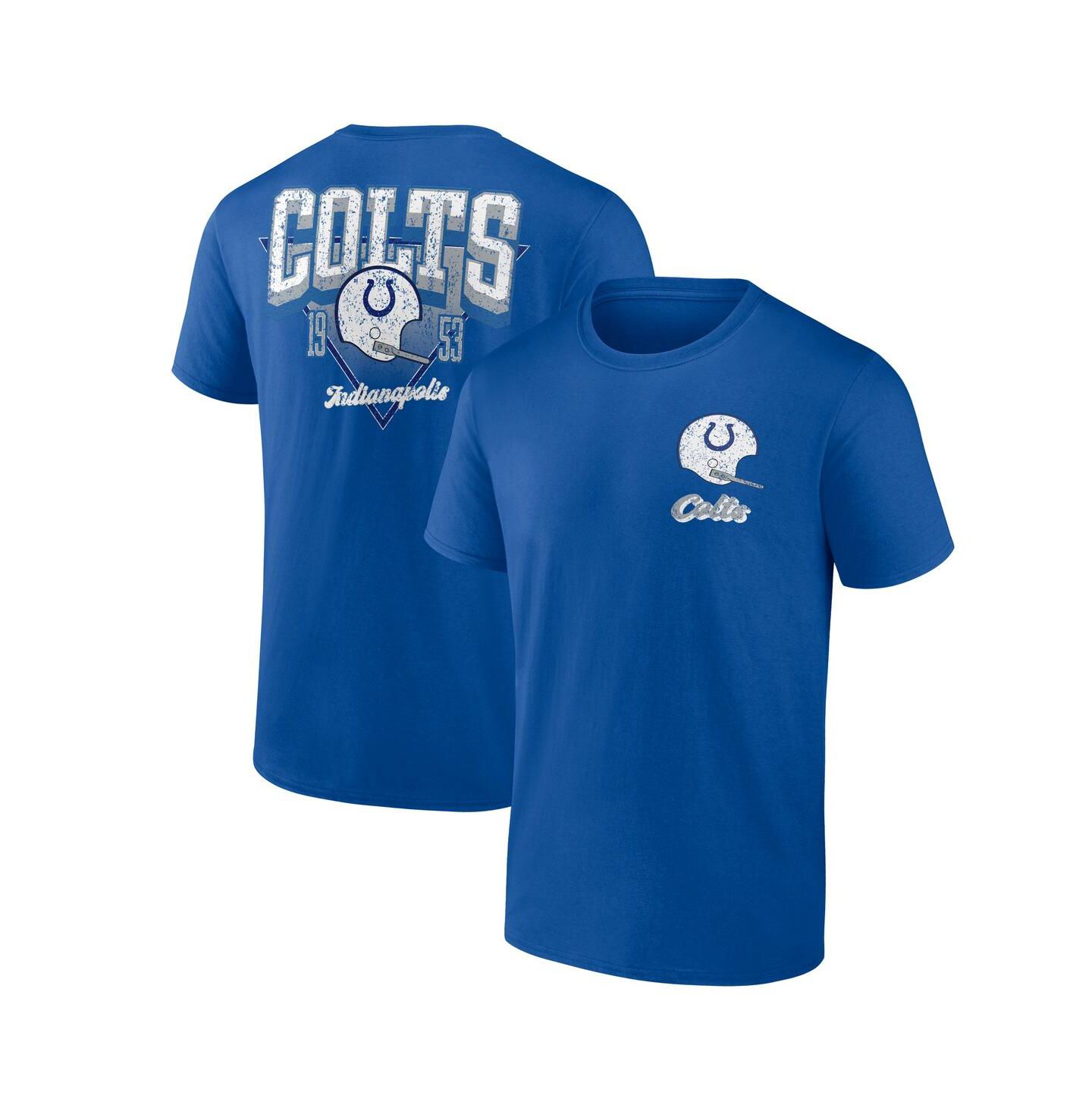 Мужская футболка Fanatics Royal Indianapolis Colts Never Over — фото 1