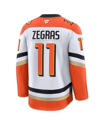 Men's Trevor Zegras White Anaheim Ducks Away Premium Jersey