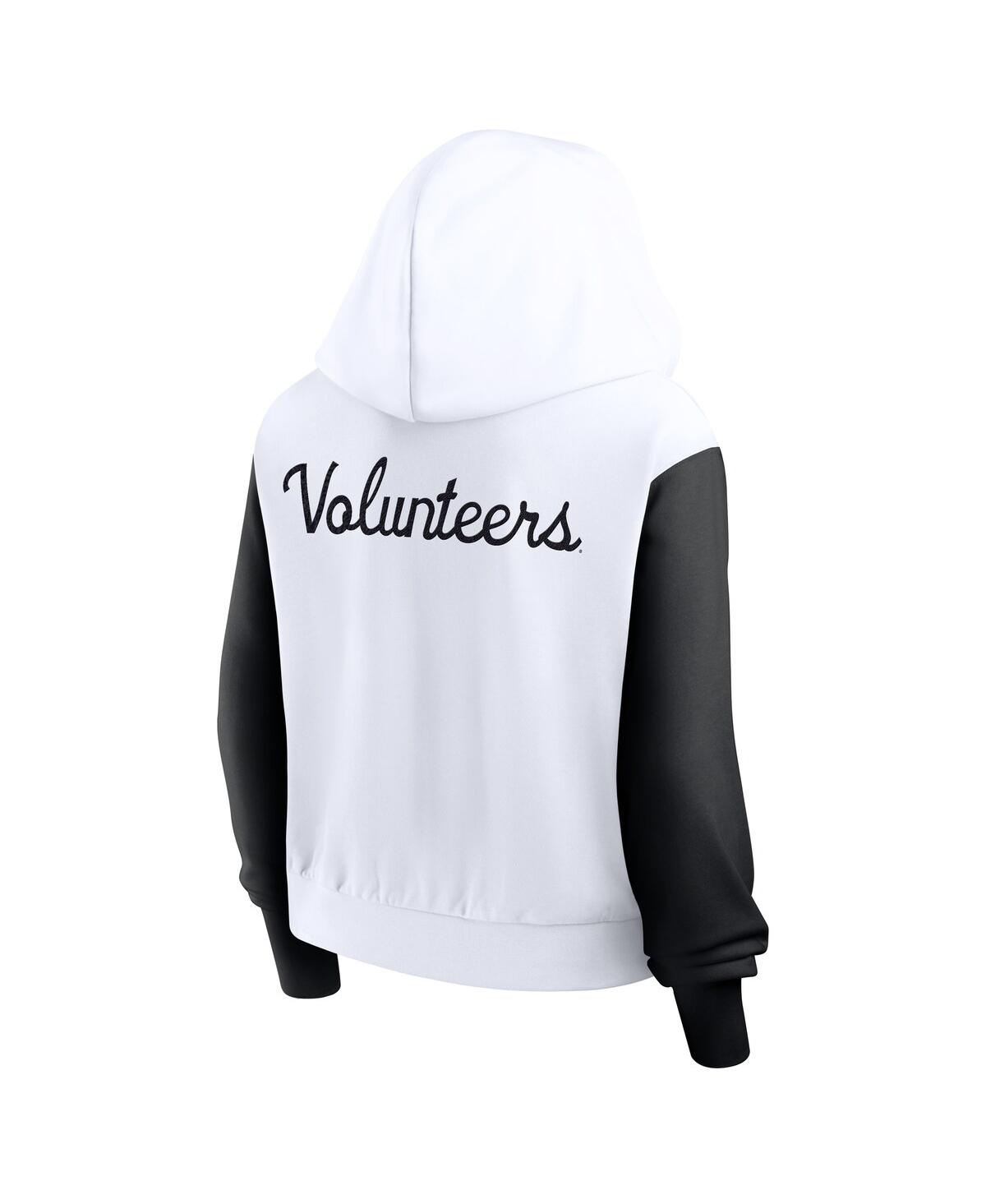 Nike Women's White Tennessee Volunteers Cropped Beyond Capability Color-block Script Full-zip Hoodie In White