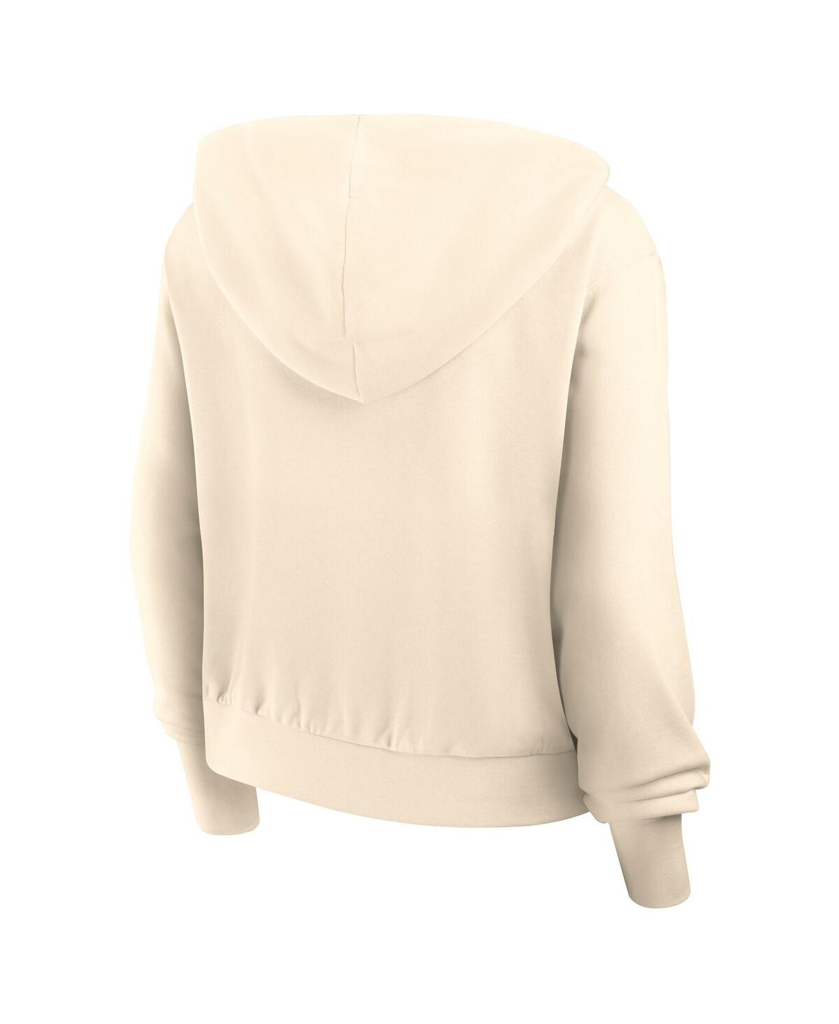 Nike Women's Cream Green Bay Packers Glory Cropped Full-zip Hoodie In Neutral