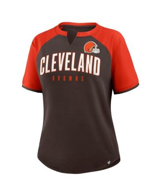 Women's Brown/Orange Cleveland Browns Height Advantage T-Shirt