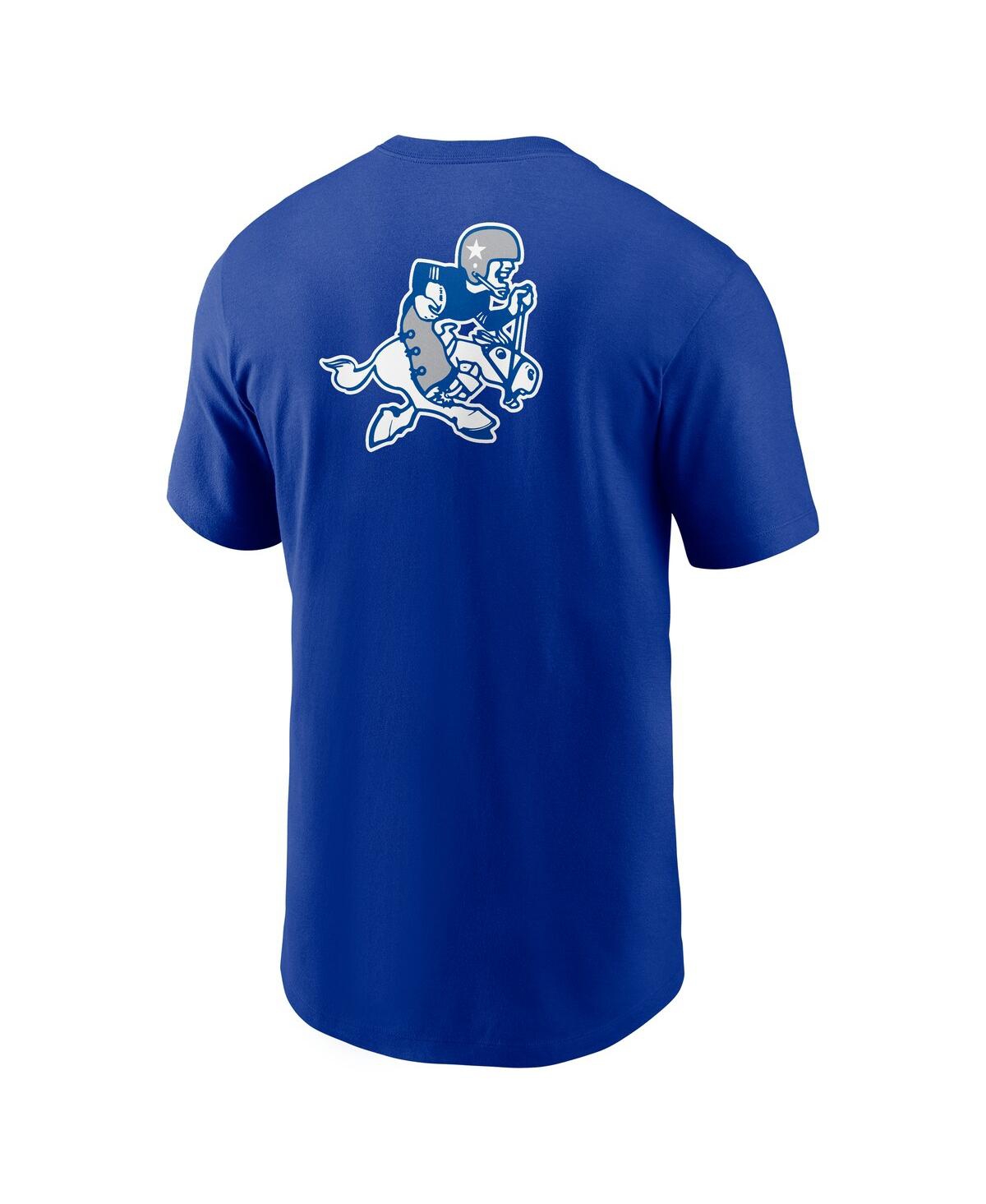 Nike Royal Dallas Cowboys Rewind Front And Back Hit Essential T-shirt In Blue