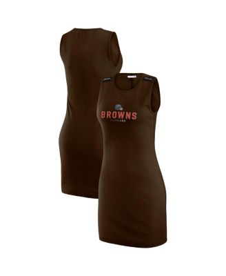 WEAR by Erin Andrews - Women's Hunt Brown Cleveland Browns Ribbed Tank Dress