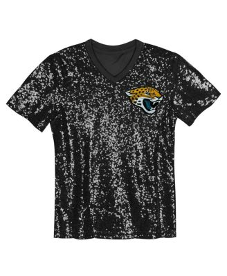 Big Girls Trevor Lawrence Black Jacksonville Jaguars Sequin V-Neck Fashion Jersey