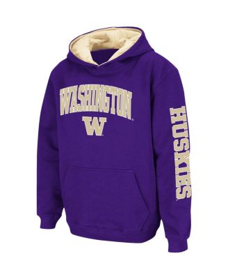 Big Boys and Girls Purple Washington Huskies 2-Hit Team Pullover Hoodie