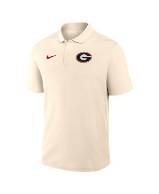 Men's Tan Georgia Bulldogs Primary Logo Victory Performance Polo Shirt