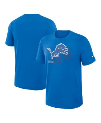 Nike - Men's Blue Detroit Lions Left End Run Slub Performance T-Shirt