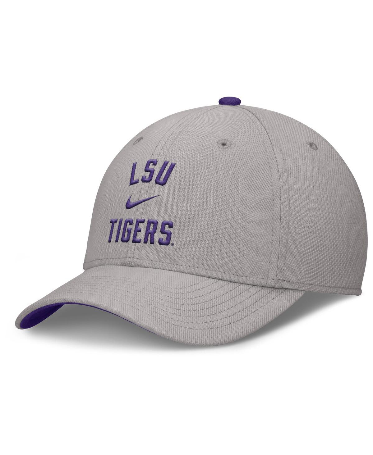 Nike Men's Gray Lsu Tigers Rise Prep Performance Flex Hat In Gray
